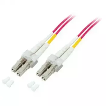 Dupleksowy światłowodowy kabel krosowy EFB Elektronik LC–LC 0,5 m OM4 50/125 µm fioletowy