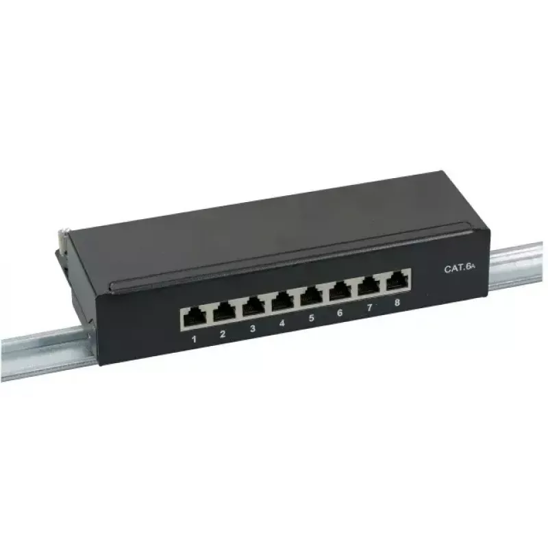 Patch panel EFB Elektronik 37737SW.8 RJ-45 10000 Mbit/s Czarny 1U