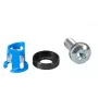 Podstawa do opasek zaciskowych EFB Elektronik 691104, nylon i stal, niebieska/srebrna, zestaw 50 sztuk