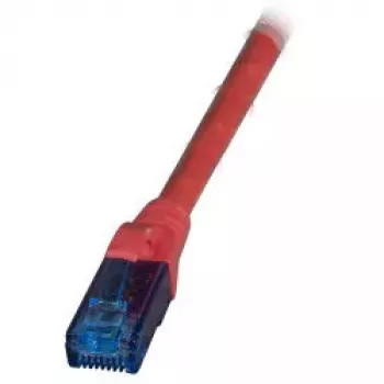 Sieciowy kabel krosowy EFB Elektronik K8109RT.3 Cat6a U/UTP, 3 m, czerwony, styki RJ-45 pozłacane