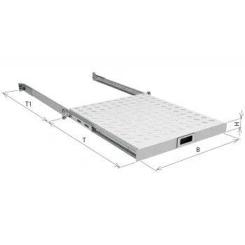 Półka do szafy rack EFB Elektronik 19 cali 1U Wysuwane Półki Maks. obciążenie 30 kg