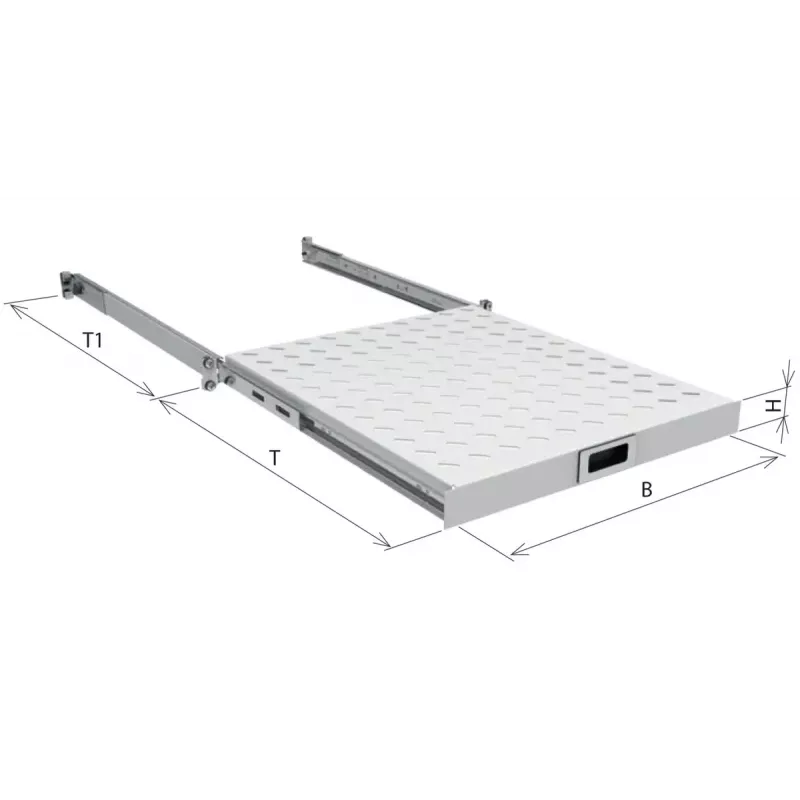 Półka do szafy rack EFB Elektronik 19 cali 1U Wysuwane Półki Maks. obciążenie 30 kg