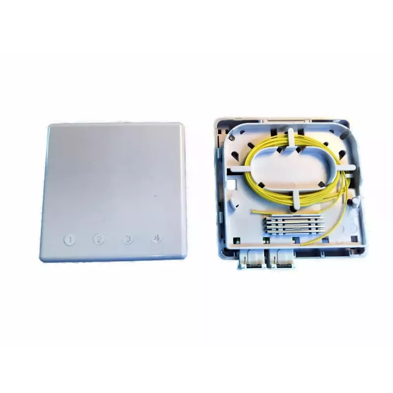 Sieciowa skrzynka przyłączeniowa EFB Elektronik FTTH-BOX-IN-6, obudowa z tworzywa sztucznego, 80×80×28 mm, biała