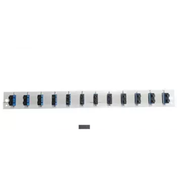 Akcesorium do panelu krosowego EFB Elektronik SB-FP-12SC-D-V-OM3 — montaż w szafie rack 1U, 12 SC, szary, 432×13×43,5 mm