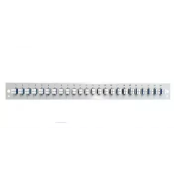 Akcesorium do panelu krosowego EFB Elektronik SB-FP-24SC-S-OM3 — rack 1U, 24 porty SC OM3, szary, 432×13×43,5 mm
