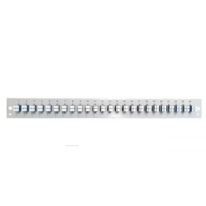 Akcesorium do panelu krosowego EFB Elektronik SB-FP-24SC-S-OM3 — rack 1U, 24 porty SC OM3, szary, 432×13×43,5 mm