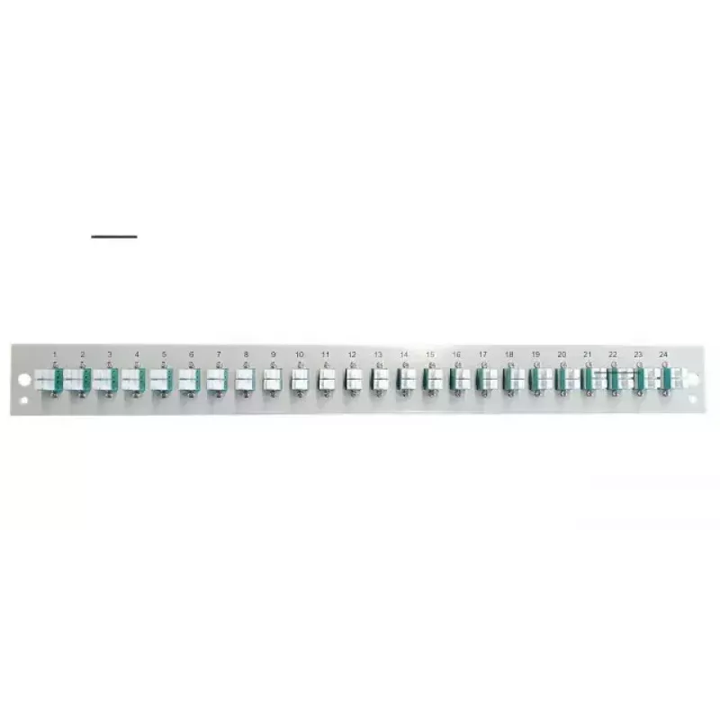Akcesorium do panelu krosowego EFB Elektronik SB-FP-24SC-S-OM3 — rack 1U, 24 porty SC OM3, szary, 432×13×43,5 mm