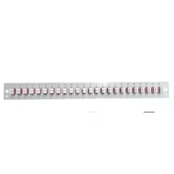 Akcesorium do panelu krosowego EFB Elektronik SB-FP-24SC-S-OM3 — rack 1U, 24 porty SC OM3, szary, 432×13×43,5 mm