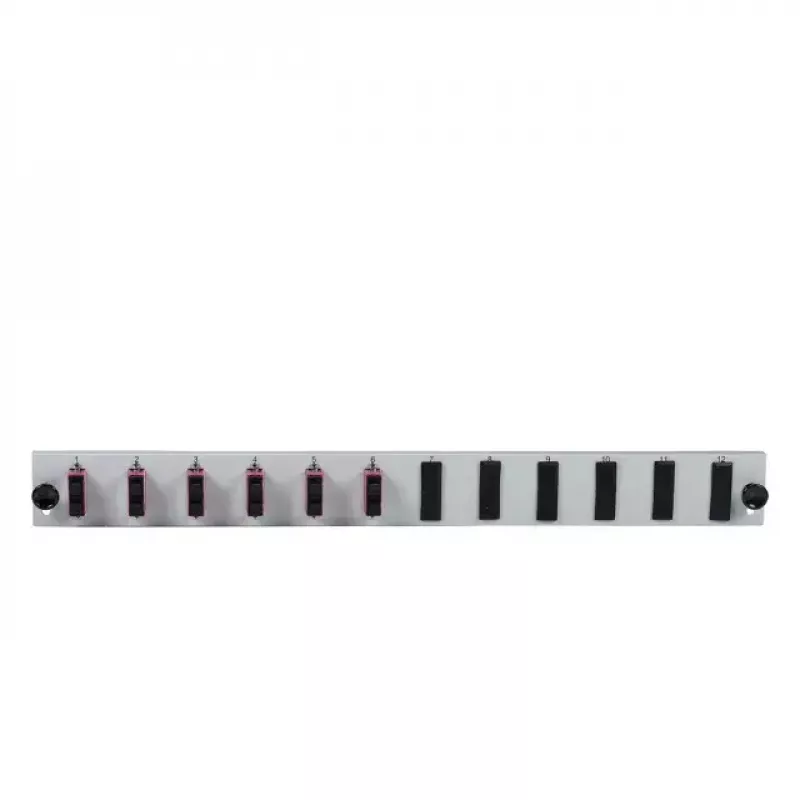 Akcesorium panelu krosowego EFB Elektronik SB-FP-6SC-D-V-OM3, montaż w racku 1U, 432×13×43,5 mm, szary