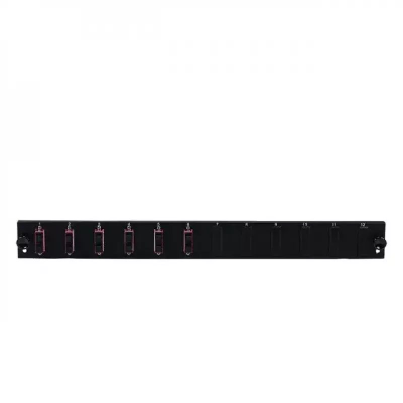 Akcesorium do panelu krosowego EFB Elektronik SB-FP-6SC-D-V-OM4 — montaż w szafie rack 1U, 432×13×43,5 mm, szary