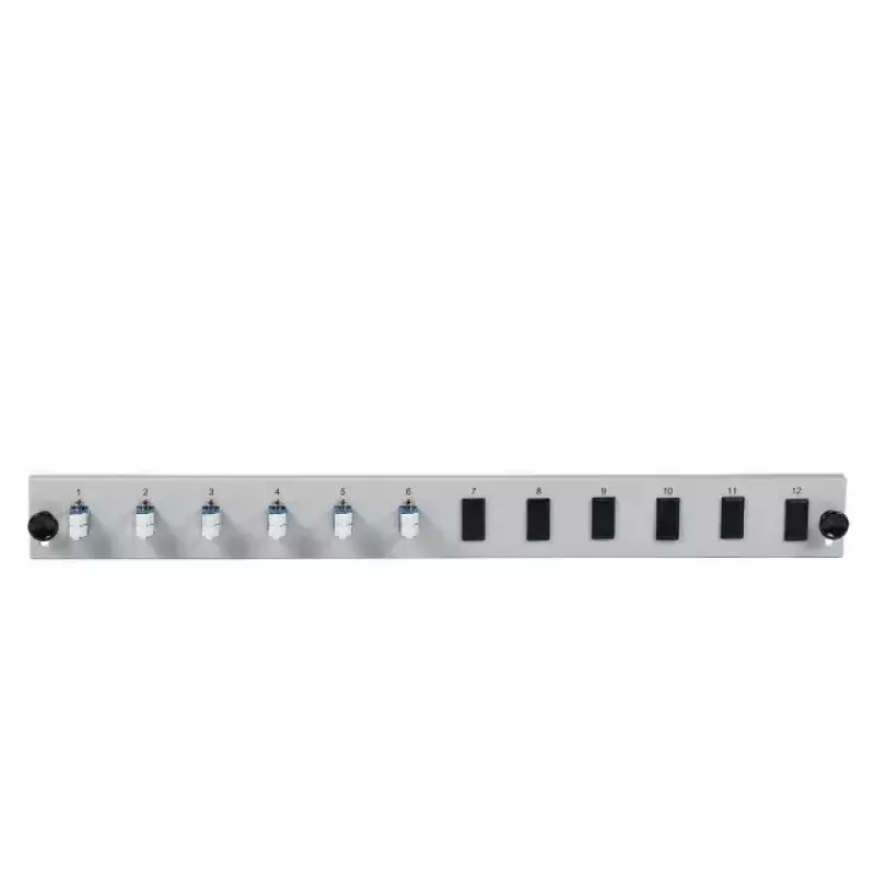 Akcesorium do panelu krosowego EFB Elektronik SB-FP-6SC-S-OS2 — montaż w szafie rack 1U, 432×13×43,5 mm, szary