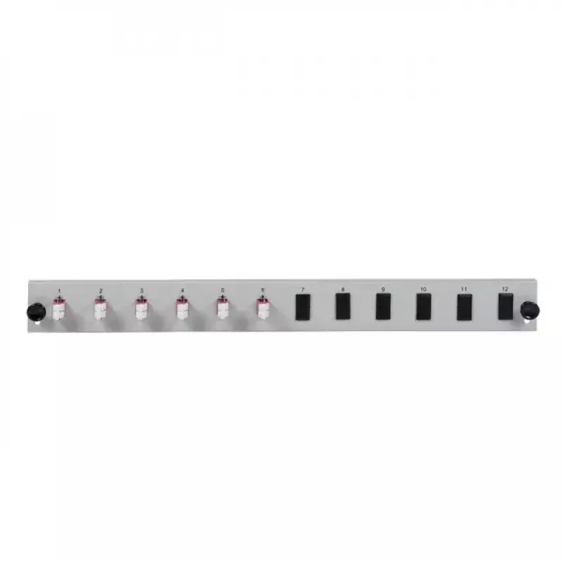 Akcesorium do panelu krosowego EFB Elektronik SB-FP-6SC-S-OS2 — montaż w szafie rack 1U, 432×13×43,5 mm, szary