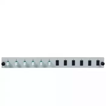Akcesorium do panelu krosowego EFB Elektronik SB-FP-6SC-S-OS2 — montaż w szafie rack 1U, 432×13×43,5 mm, szary