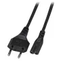 Przewód zasilający EFB Elektronik Euro-C7 kątowy 180° czarny 3 m, 2 x 0,75 mm²