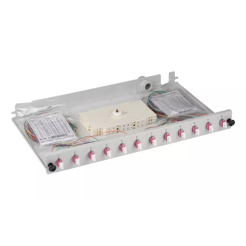 Patch panel EFB Elektronik B71901L48OM4 1U LC OM4 szary