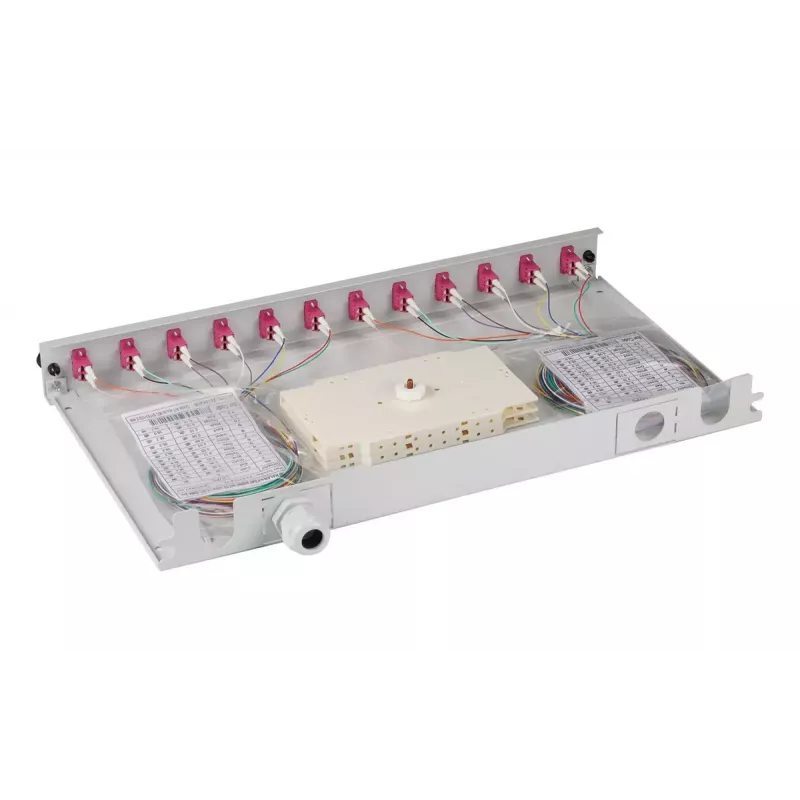 Patch panel EFB Elektronik B71901L48OM4 1U LC OM4 szary