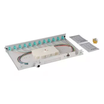 Patch panel EFB Elektronik BA71901L12OM3 1U LC OM3 Szary