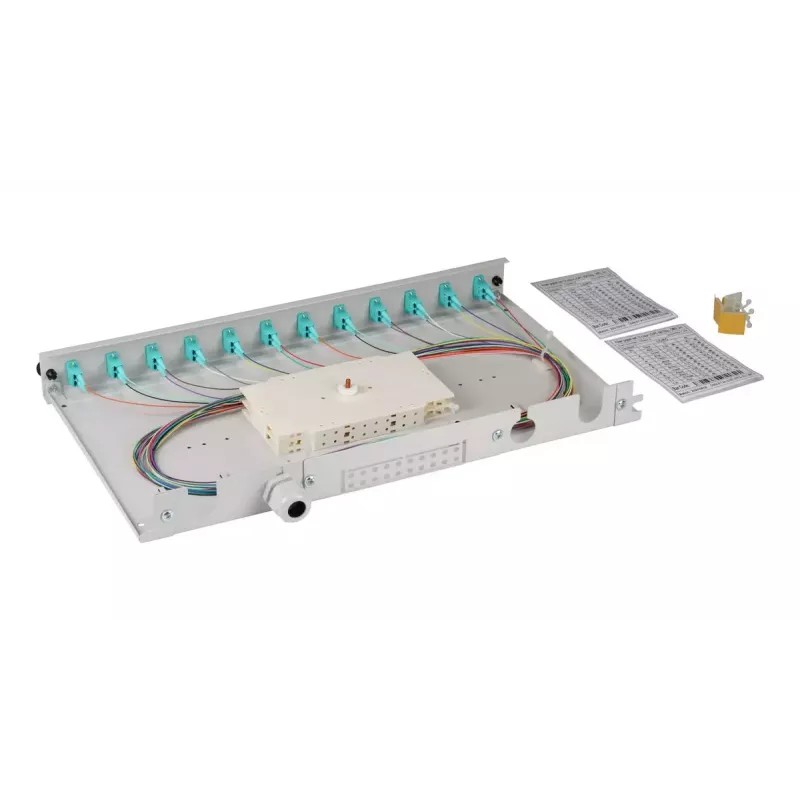 Patch panel EFB Elektronik BA71901L12OM3 1U LC OM3 Szary