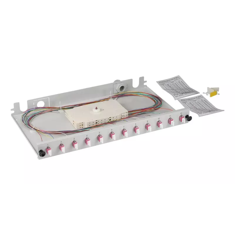 Patch panel EFB Elektronik BA71901L12OM4 1U LC OM4 szary
