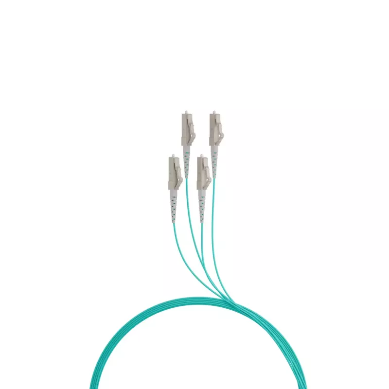 Kabel światłowodowy EFB Elektronik O8303S10OM3 4x LC OM3 10 m Aqua Beżowy Czarny
