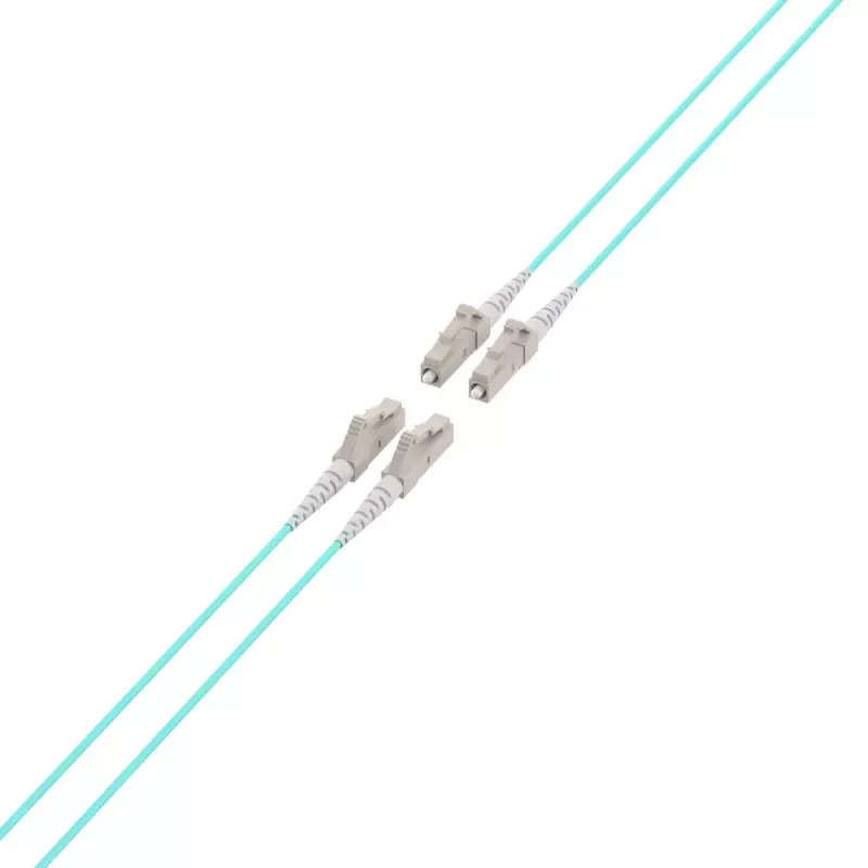 Kabel światłowodowy EFB Elektronik O8303S10OM3 4x LC OM3 10 m Aqua Beżowy Czarny