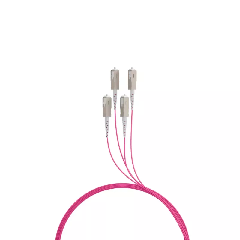 Kabel światłowodowy EFB Elektronik O8301S10OM4 4x SC OM4 10 m Beżowy Czarny magenta