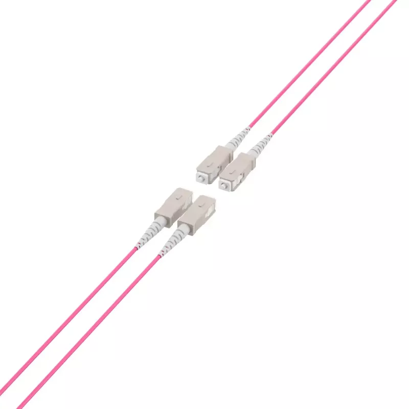 Kabel światłowodowy EFB Elektronik O8301S10OM4 4x SC OM4 10 m Beżowy Czarny magenta