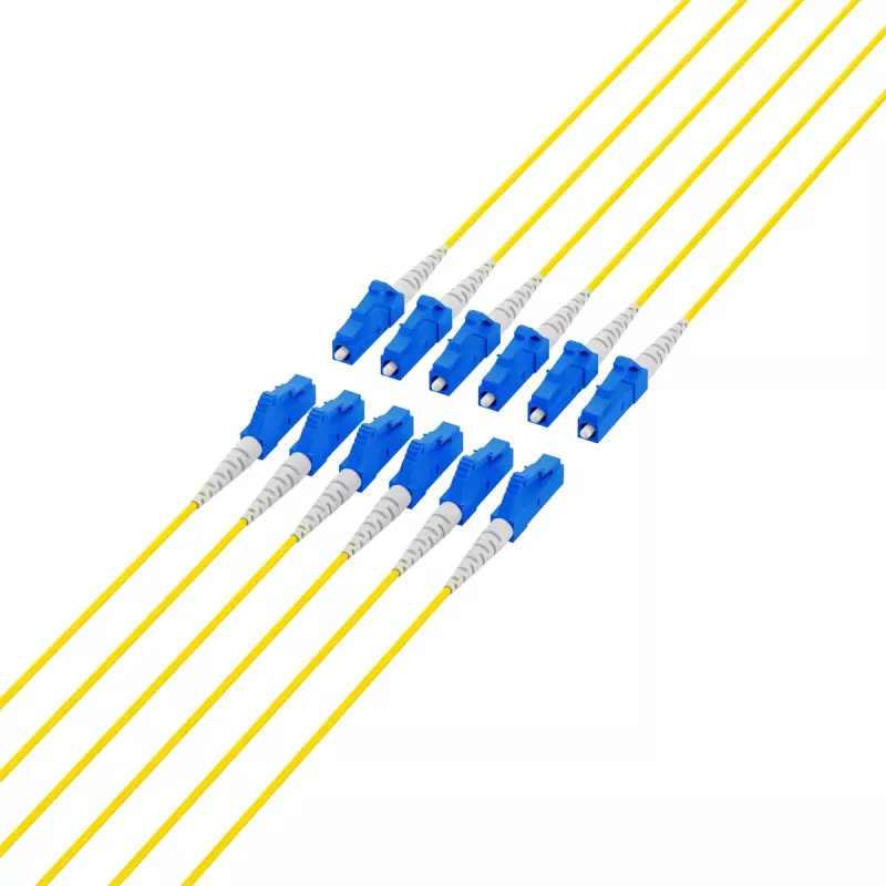 Kabel światłowodowy EFB Elektronik O8342S10OS2 12x LC OS2 10 m Czarny Niebieski Żółty
