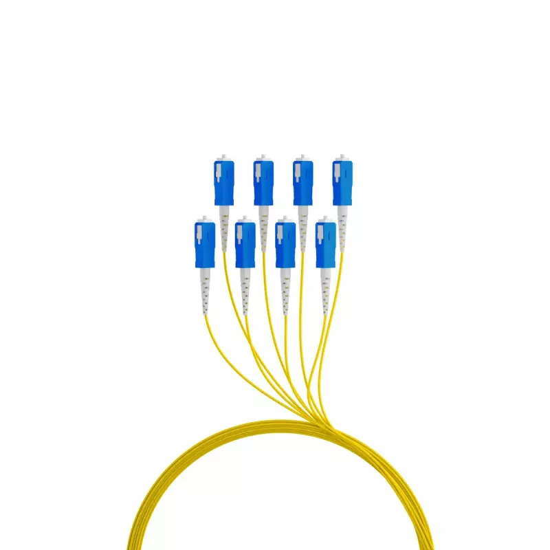 Kabel światłowodowy EFB Elektronik O8321S10OS2 8x SC OS2 10 m Czarny Niebieski Żółty