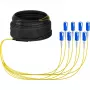 Kabel światłowodowy EFB Elektronik O8321S10OS2 8x SC OS2 10 m Czarny Niebieski Żółty