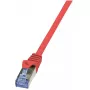 Kabel sieciowy LogiLink Cat6a S/FTP RJ-45 0,5m czerwony