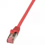 Kabel sieciowy LogiLink 0,25 m czerwony RJ-45 Cat6 S/FTP