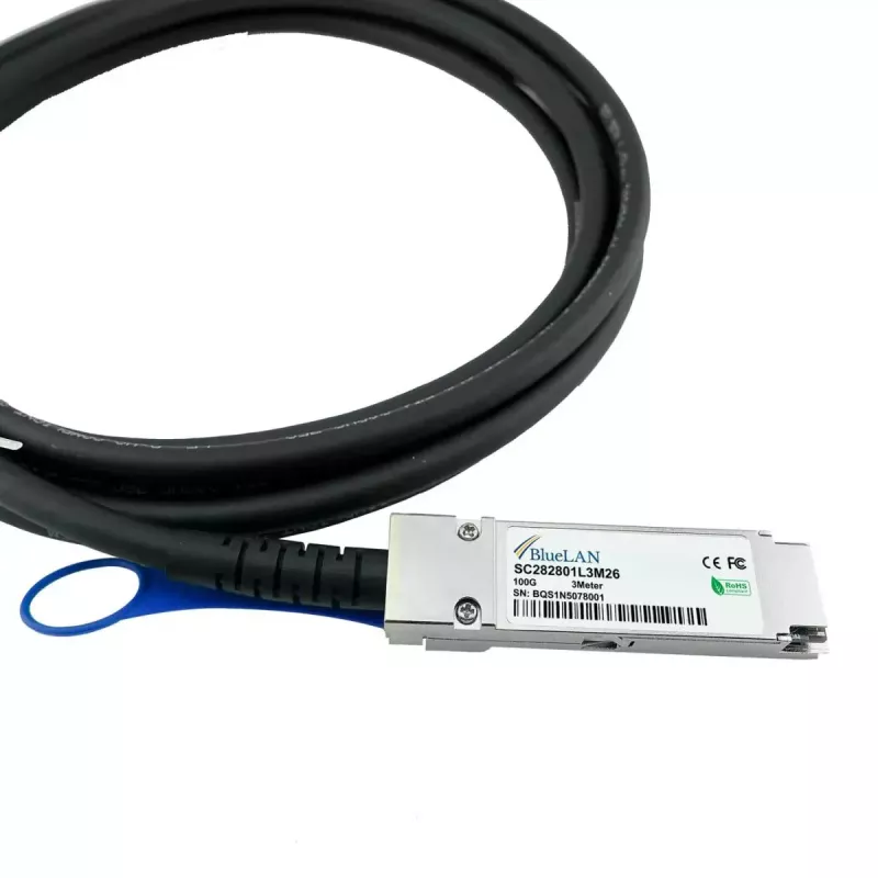BlueOptics InfiniBand/kabel światłowodowy 3 m QSFP28 Czarny