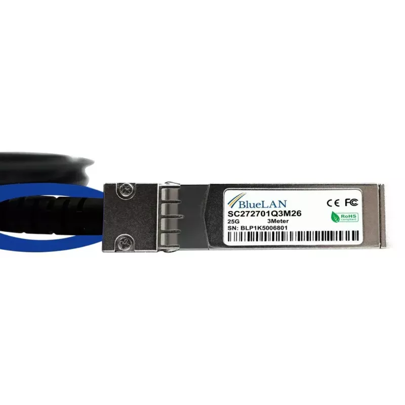 BlueOptics ET7302-DAC-0.5M-BL kabel InfiniBand/światłowodowy SFP28 0,5m Męski/Męski