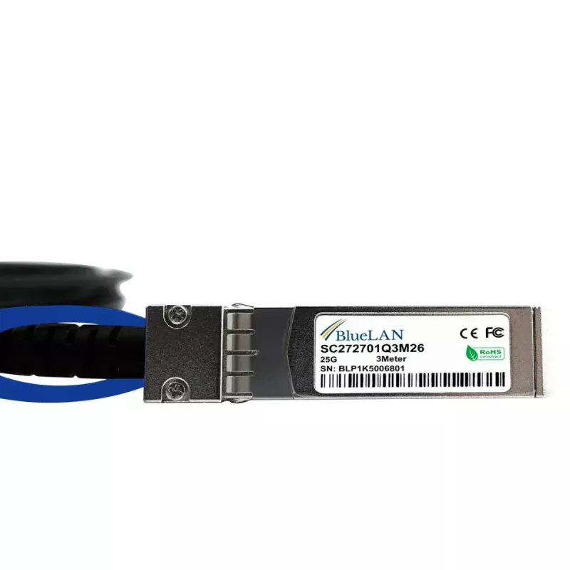 Kabel InfiniBand/światłowodowy BlueOptics ET7302-DAC-50CM-BL 0,5 m SFP28 Męski/Męski
