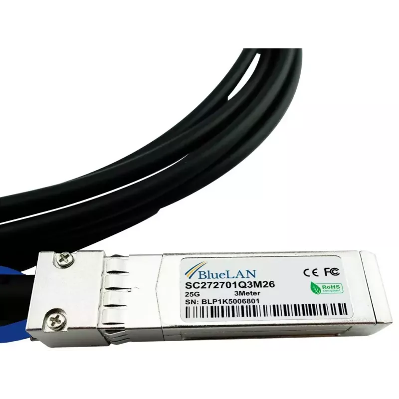 BlueOptics ET7302-DAC-3M-BL InfiniBand światłowodowy kabel SFP28 3m Męski/Męski