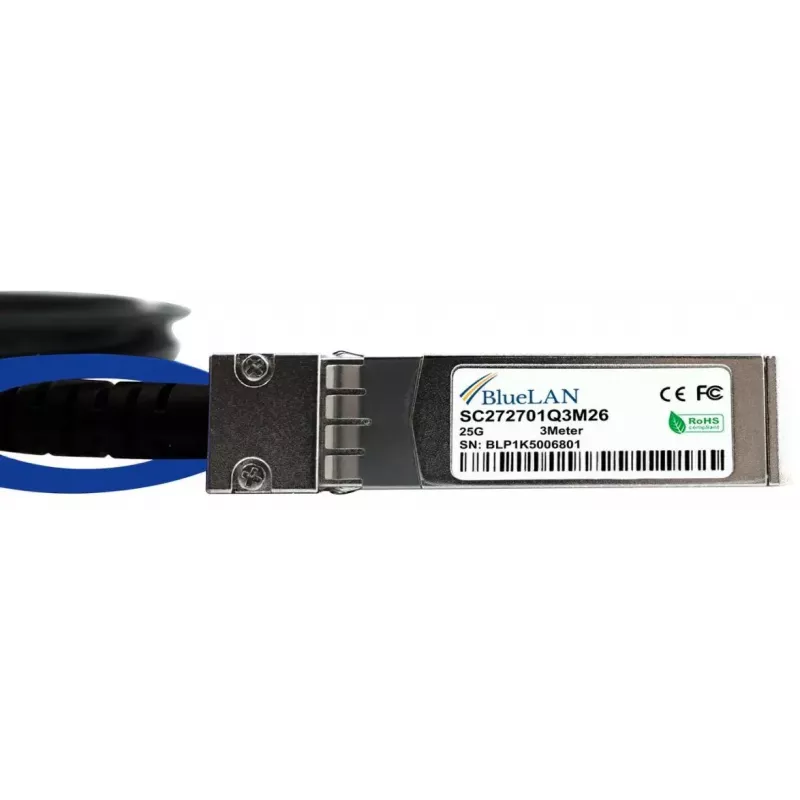 Kabel InfiniBand/światłowodowy BlueOptics UACC-DAC-SFP28-3M-BL 3 m Męski/Męski