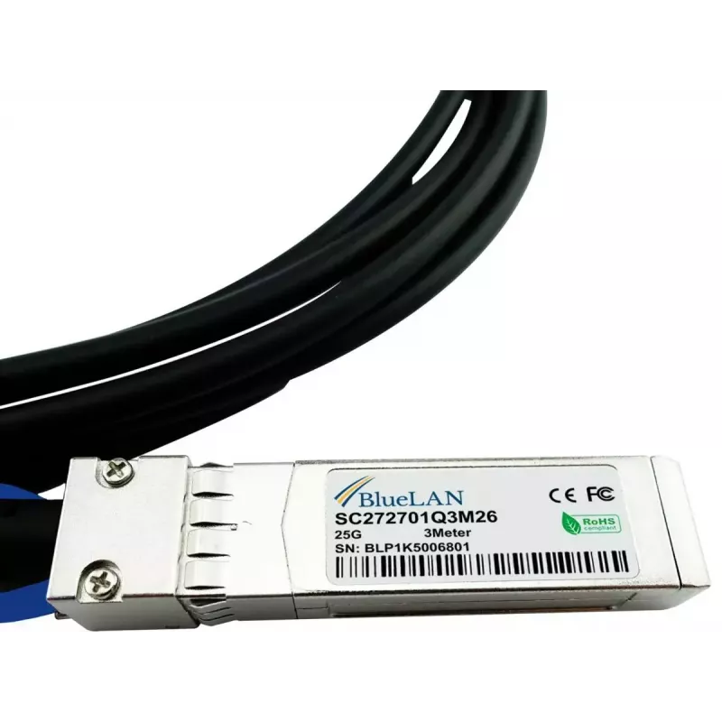 Kabel InfiniBand/światłowodowy BlueOptics UACC-DAC-SFP28-1M-BL 1m Męski/Męski