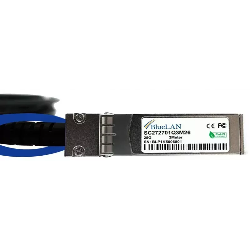 Kabel InfiniBand/światłowodowy BlueOptics UACC-DAC-SFP28-1M-BL 1m Męski/Męski