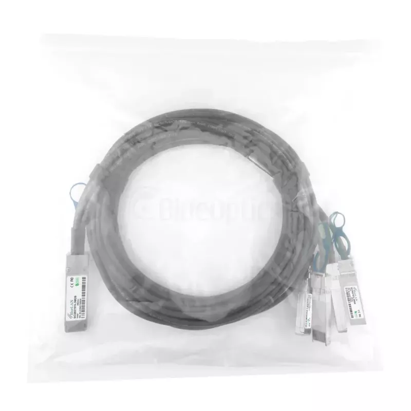 Kabel sieciowy BlueOptics 100G2X25GPD2M-LEG-BL QSFP 4xSFP28 InfiniBand 2m czarny