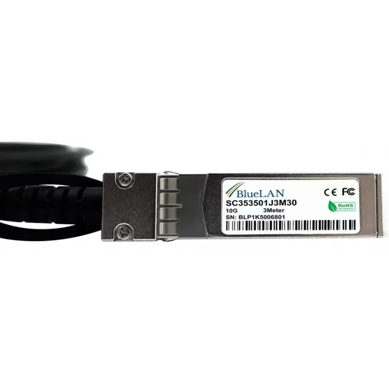 Kabel SFP+ BlueOptics SFP-10G-CU-3M-NE-BL 3m męski/męski