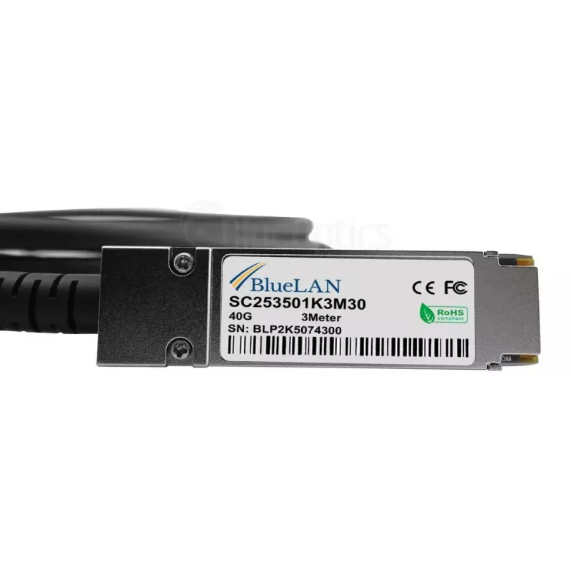 Kabel InfiniBand/światłowodowy BlueOptics SFPPQSFP28-05-BL 5 m QSFP 4xSFP+