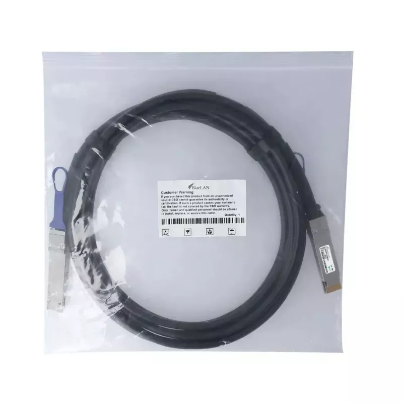 Kabel DAC BlueOptics DAC-Q56DD-400G-2M-BL 2 m QSFP-DD Męski/Męski