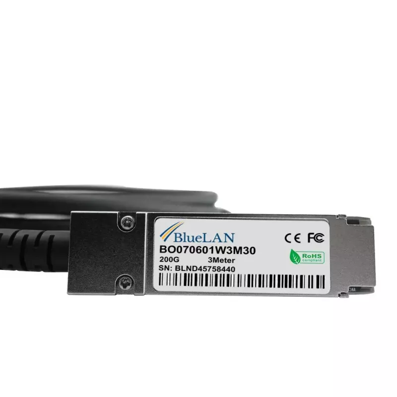 BlueOptics kabel InfiniBand/światłowodowy typu breakout QSFP56 na 4xSFP56 1 m Czarny