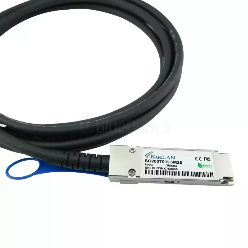 Kabel sieciowy BlueOptics 4Z57A85044-BL QSFP28 4x SFP28 InfiniBand 2 m czarny
