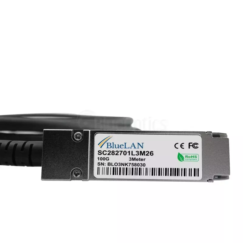Kabel sieciowy BlueOptics 4Z57A85044-BL QSFP28 4x SFP28 InfiniBand 2 m czarny