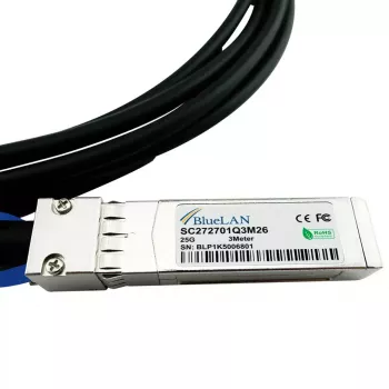 BlueOptics 25G-DACP-SFPZ5M-BL kabel światłowodowy InfiniBand 5 m SFP28 SFP28 DAC Czarny