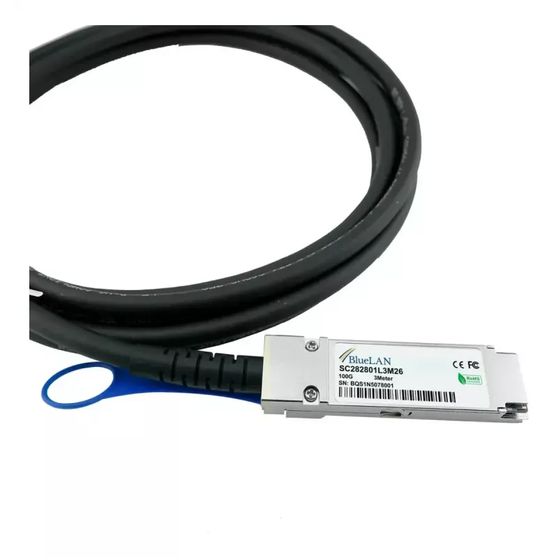 Kabel BlueOptics QSFP28 DAC SFP-DAC100-2M-BL 100GBASE-CR4 2 m, czarny