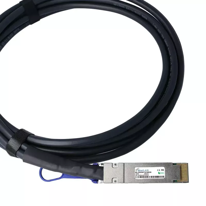 Kabel DAC BlueOptics PAN-QSFPDD-DAC-1M-BL QSFP-DD InfiniBand 1m Czarny
