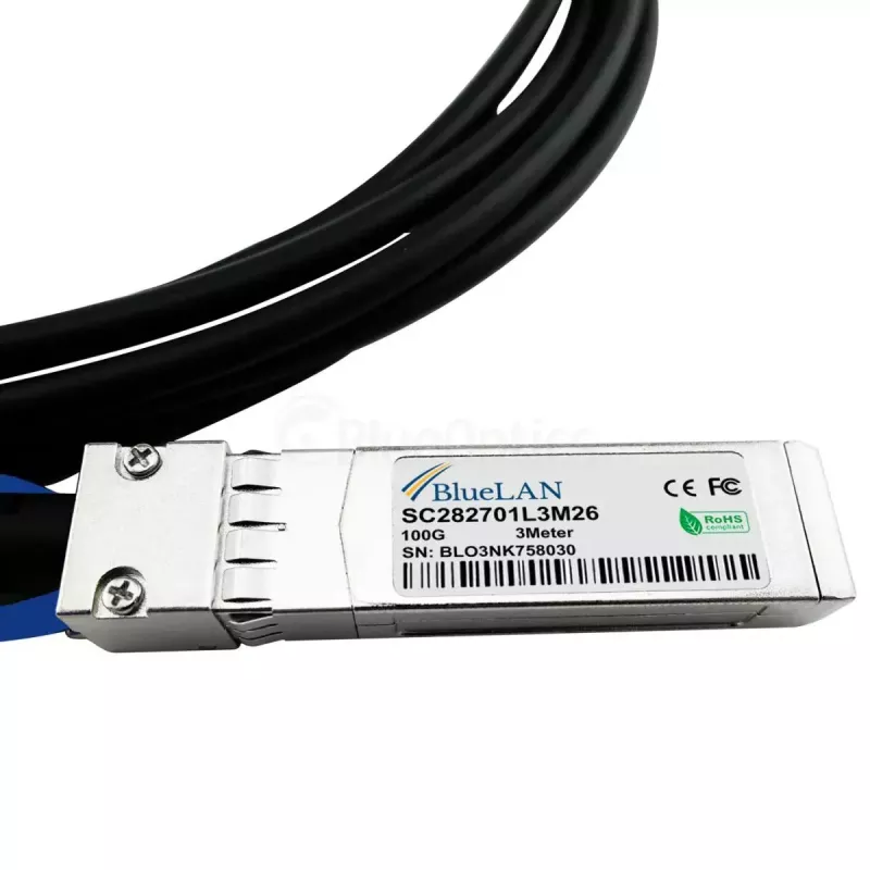 Kabel sieciowy BlueOptics 470-ABQF-BL QSFP28 4xSFP28 InfiniBand 2m czarny